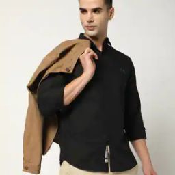 Men Tailored Fit Oxford Shirt with Logo Embroidery-image-59