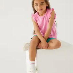 Heathered Top with Ruffle Sleeves-picture-29