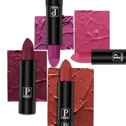 PERPAA Set of 4 Long Lasting Smooth Texture Cremy Matte Lipstick - Shade 52-55-58-60-18