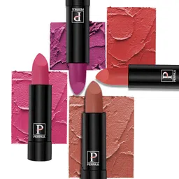 PERPAA Set of 4 Long Lasting Smooth Texture Cremy Matte Lipstick - Shade 58-60-62-93-27