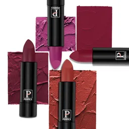 PERPAA Set of 4 Long Lasting Smooth Texture Cremy Matte Lipstick - Shade 52-55-58-87-37