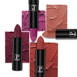 PERPAA Set of 4 Long Lasting Smooth Texture Cremy Matte Lipstick - Shade 52-55-58-67-17