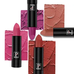 PERPAA Set of 4 Long Lasting Smooth Texture Cremy Matte Lipstick - Shade 55-58-60-92-58