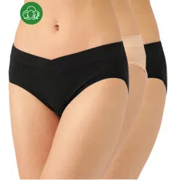 Inner Sense Women's Organic Cotton Antimicrobial Maternity Panty (pack Of 3) - Multi-Color-picture-28