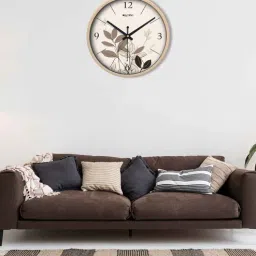 olive tree Peach Round 8 Inches Plastic Table Clock (floral)-picture-7