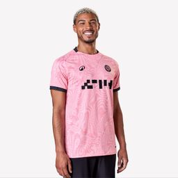 Men Short-Sleeved Football Jersey Shirt Viralto II - Pink Black-image-21