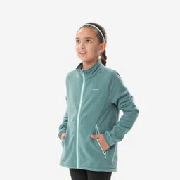 quechua Girls’ Fleece Hiking Jacket Aged 7-15 MH150 - Dark Green-picture-9