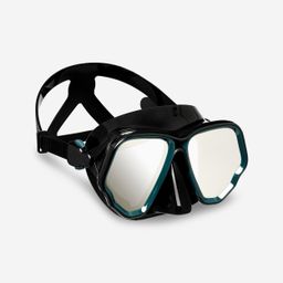 Adult Scuba Diving Mirror Lenses Mask 500 Black Grey-image-54