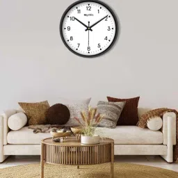 olive tree Black Round 8 Inches Plastic Table Clock-picture-13