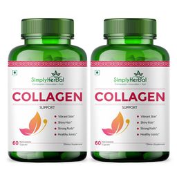 Simply Herbal Collagen Support 1000mg,  60 capsules  Unflavoured (Pack of 2) -20