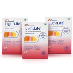 Dr. Morepen LightLife Pre-Meal Nutrition, 10 sachets/pack Litchi (Pack of 3)-picture-4