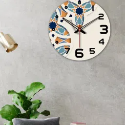 vibecrafts Unique Pattern Multicolour Wood & Mdf Wall Clock-picture-24