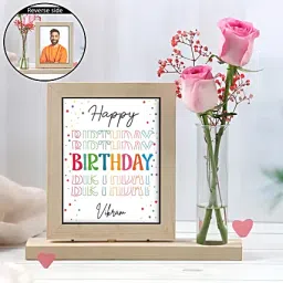Personalised Birthday Special Frame With Pink Roses-image-75