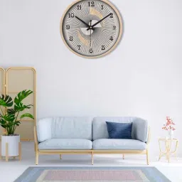 olive tree Peach Round 8 Inches Plastic Table Clock (Abstract)-picture-16