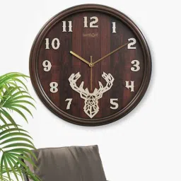 random Classic Brown Plastic Wall Clock-picture-1