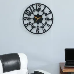 mint furnish Decorative Black Iron Wall Clock-picture-17