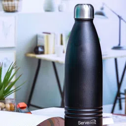 Servewell Osaka Black Printed Stainless Steel Water Bottle 750ml-image-59