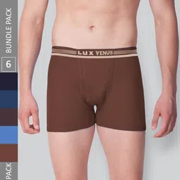LUX VENUS Men Pack Of 6 Mid-Rise Assorted Pure Cotton Trunks VENUS_FCD_DRW_AST_105_6PC-picture-16