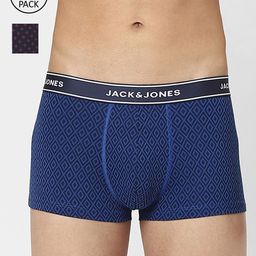 Jack & Jones Men Pack Of 2 Solid Cotton Trunks 116797801-45
