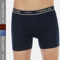 Dollar Lehar Men Assorted Pack Of 3 Combed Cotton Trunks MLHTR-02_R3-PO3-image-5