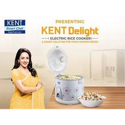 KENT Delight 1.8 Litre Electric Rice Cooker with Keep Warm Function (White) image 4