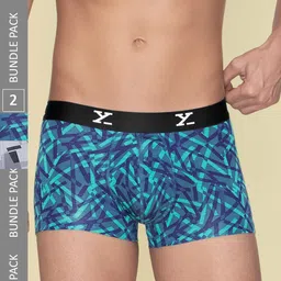 XYXX Men Pack of 2 Shuffle IntelliSoft Micro Modal Printed Trunk-32