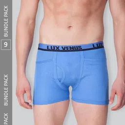 LUX VENUS Men Pack Of 9 Assorted Pure Cotton Trunks-11