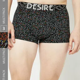 T.T. Men Pack Of 3 Desire Printed Pure Cotton Trunks-picture-7
