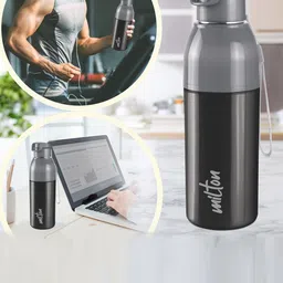 Milton Steel Convey 600 Black Insulated Leak Proof Inner Steel Water Bottle 520 ml-image-65