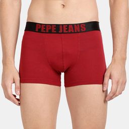 Pepe Jeans Men Red Solid Cotton Trunk-picture-4