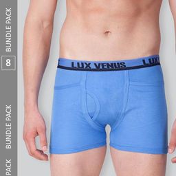 LUX VENUS Men Pack Of 8 Assorted Pure Cotton Trunks-picture-16