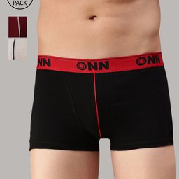 ONN Men Pack of 2 Solid Assorted Trunks-14