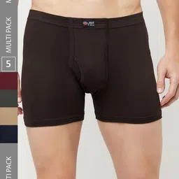 T.T. men Jazz Fine Long Inner Elastic Pack Of 4 Pure Cotton Trunks JAZ_FL_IE_PO4_MIX1_95-27