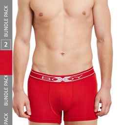 BODYX Men Pack Of 2 Mid-Rise Pure Combed Cotton Trunks BX10T-Grenadine-2PCS-S-picture-6