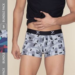 XYXX Men Pack Of 3 Printed Trunks XYTRNK3PCKN950-27