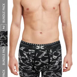 BODYX Pack Of 2 Printed Cotton Trunks BX01T-Print7-2PCS-S-picture-23