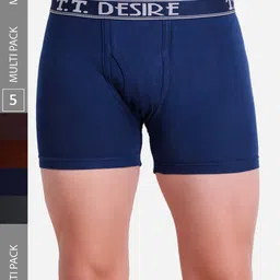 T.T. Men Pack Of 5 Desire Pure Cotton Trunks DES_FL_TE_P5_MIX2_95-54