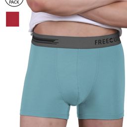 FREECULTR Men Pack Of 2 Solid Deo-Soft Trunks-22