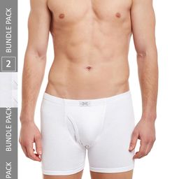 BODYX Men Pack Of 2 Mid-Rise Pure Combed Cotton Trunks BX19T-W-2-L-picture-9