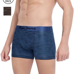 Pepe Jeans Pack of 2 Men Navy Blue & Brown Printed Trunks - 8904311320746-14