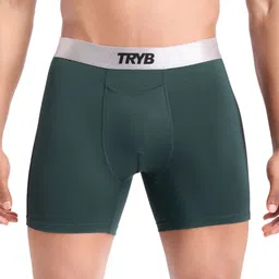 TRYB Brand Logo Printed Trunk- TRYB-Platinum-Green-Small-67