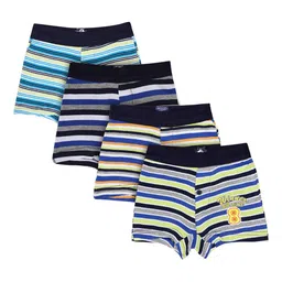 Bodycare Kids Boys Pack Of 4 Assorted Striped Cotton Trunks-image-77
