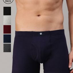 ONN Men Pack Of 5 Assorted Cotton Trunks-9