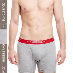 BODYX Pack Of 2 Mid-Rise Pure Combed Cotton Trunks BX18T-GML-2-S-picture-38