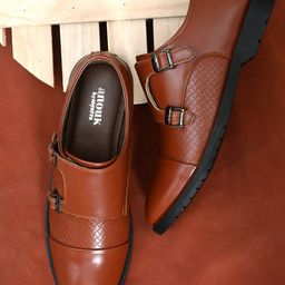 Anouk Men Textured Formal Monk Shoes-picture-1