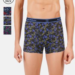 Ramraj Men Pack Of 3 Assorted Cotton Trunks-49
