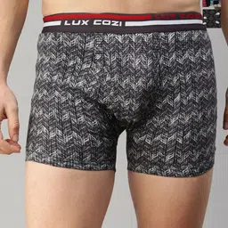 Lux Cozi Men Pack Of 3 Assorted Pure Cotton Trunks -COZI_BIGSHOT_LONGS_PRINT_OE_ASST4_3PC-picture-41