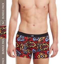 BODYX Men Pack Of 2 Printed Cotton Trunks BX06T-Multi-PRT-2PCS-XL-image-22