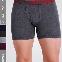 T.T. Mens Desire Fine Long 100% Combed Cotton Trunk Pack of 5-14