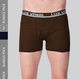 LUX VENUS Men Pack Of 2 Assorted Pure Cotton Trunks VENUS_PKT_DRW_AST_75_2PC-picture-12